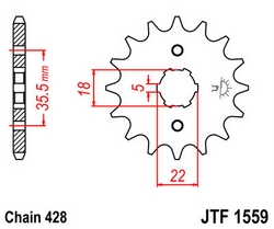 JT sprockets řetězová kola a rozety