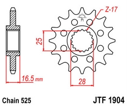 JT sprockets řetězová kola a rozety