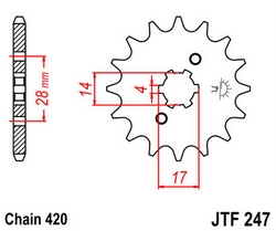 JT sprockets řetězová kola a rozety