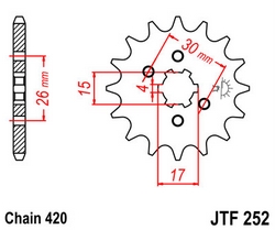 JT sprockets řetězová kola a rozety