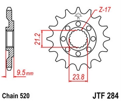 JT sprockets řetězová kola a rozety