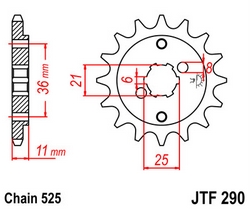JT sprockets řetězová kola a rozety