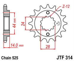 JT sprockets řetězová kola a rozety