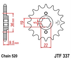 JT sprockets řetězová kola a rozety