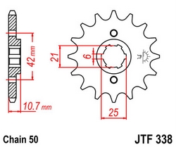 JT sprockets řetězová kola a rozety