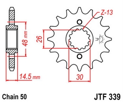 JT sprockets řetězová kola a rozety