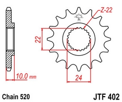 JT sprockets řetězová kola a rozety