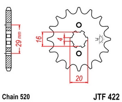 JT sprockets řetězová kola a rozety