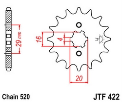 JT sprockets řetězová kola a rozety