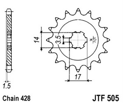 JT sprockets řetězová kola a rozety