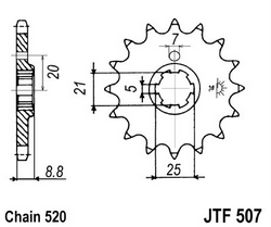 JT sprockets řetězová kola a rozety