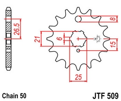 JT sprockets řetězová kola a rozety