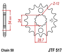 JT sprockets řetězová kola a rozety