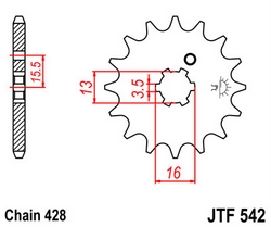 JT sprockets řetězová kola a rozety