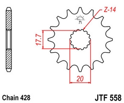 JT sprockets řetězová kola a rozety