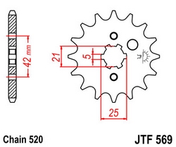 JT sprockets řetězová kola a rozety