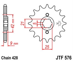 JT sprockets řetězová kola a rozety