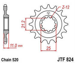 JT sprockets řetězová kola a rozety