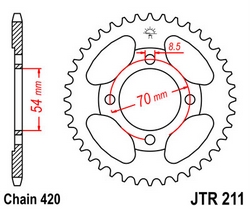 JT sprockets řetězová kola a rozety