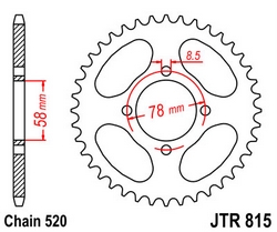 JT sprockets řetězová kola a rozety