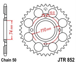 JT sprockets řetězová kola a rozety